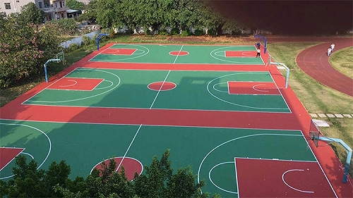 惠州市惠城区塑料篮球场地划线学校施工公司