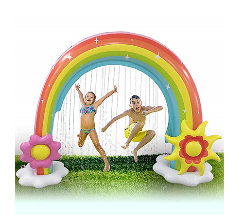 充气喷水彩虹儿童大型户外庭院戏水彩虹