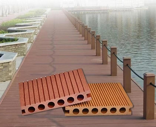 青岛木塑户外园林地板 景观塑木栈道铺板