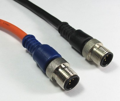 科迎法M12传感器连接器带线PVC,PUR防水航空插头