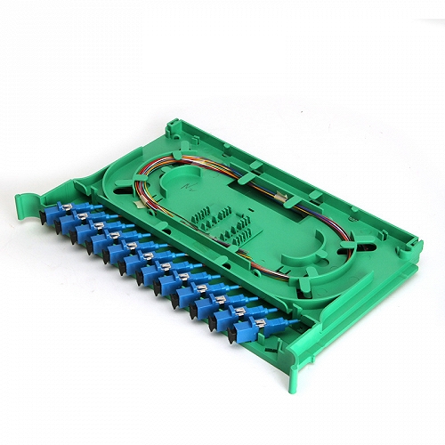 通讯产品12芯交接箱绿色熔纤盘