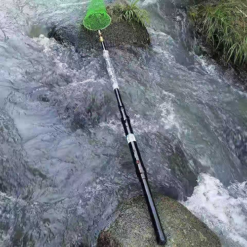 锂电池抄网杆打渔网兜3.8米钓鱼助力竿