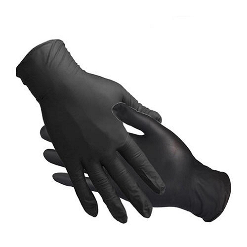 玉手黑色PVC手套日常防护一次性用品外贸